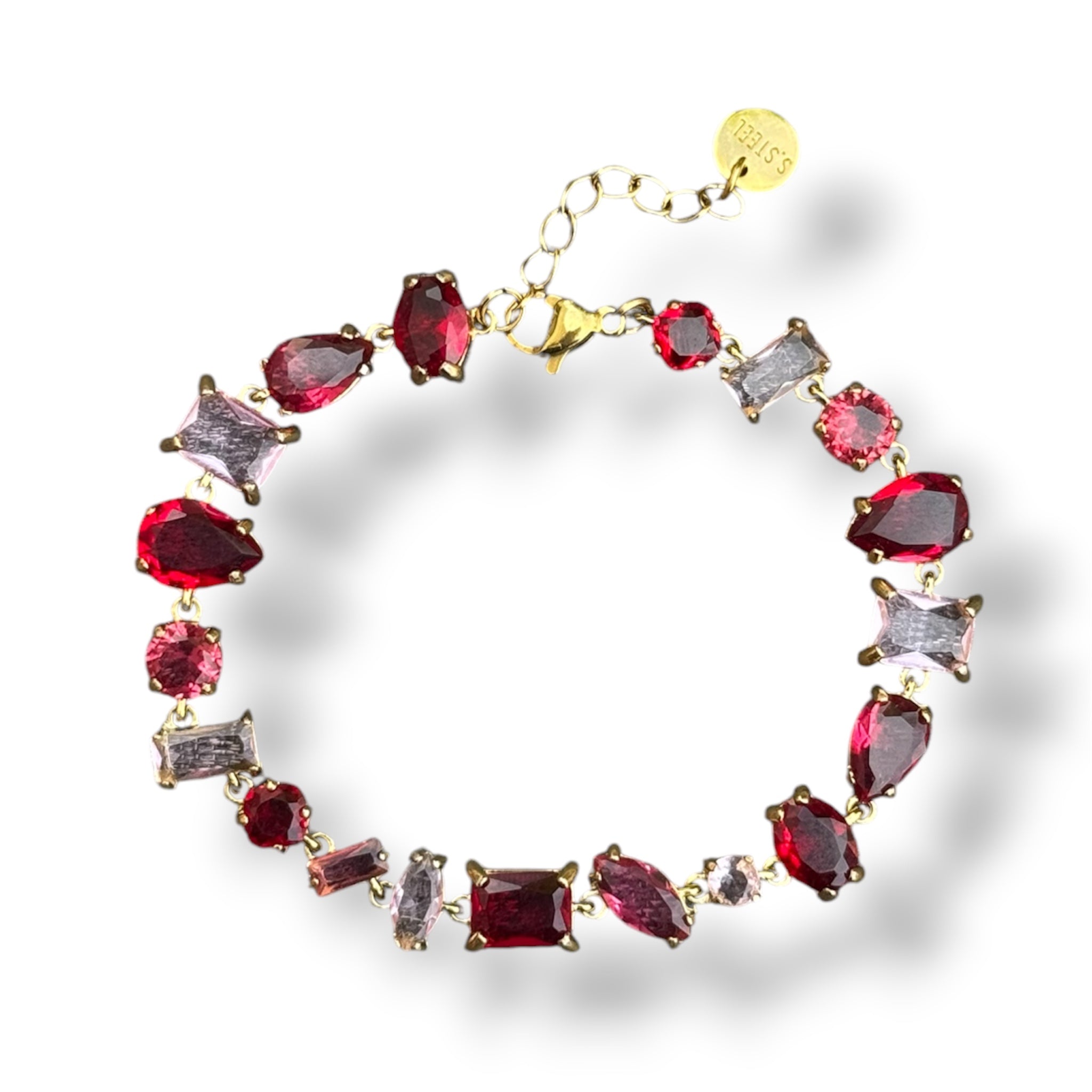 Bracelet " cristal rubis "
