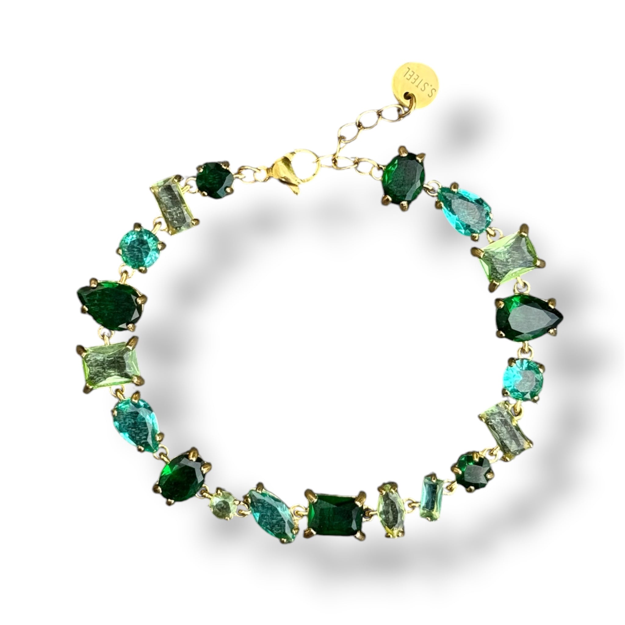 Bracelet " cristal émeraude "
