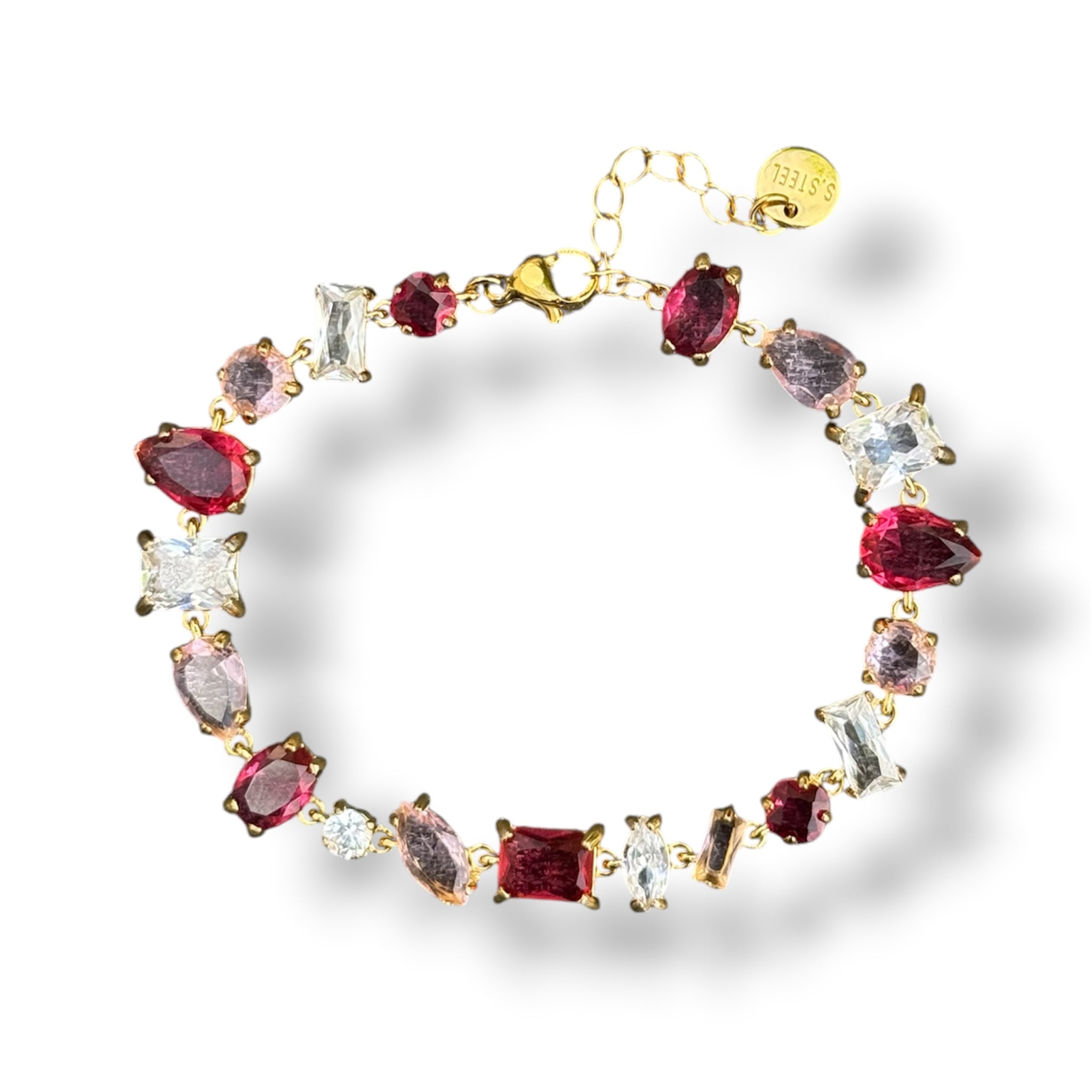 Bracelet " cristal rosé "