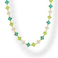 Collier " émeraude white "