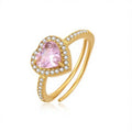 Bague " cœur rose "