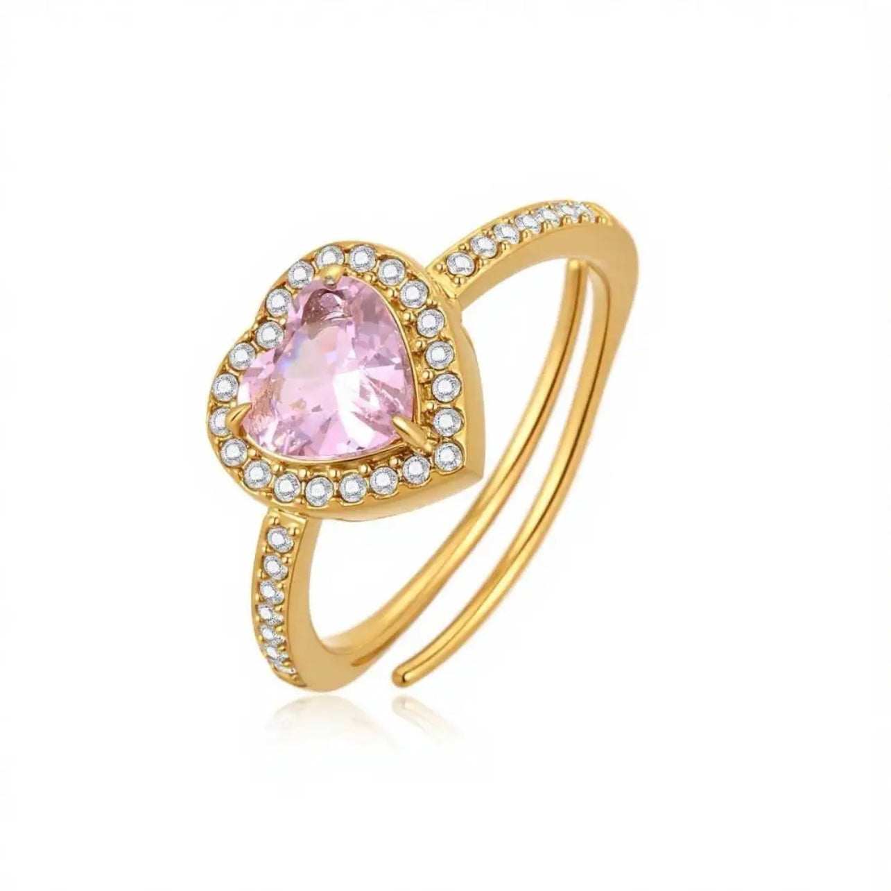 Bague " cœur rose "
